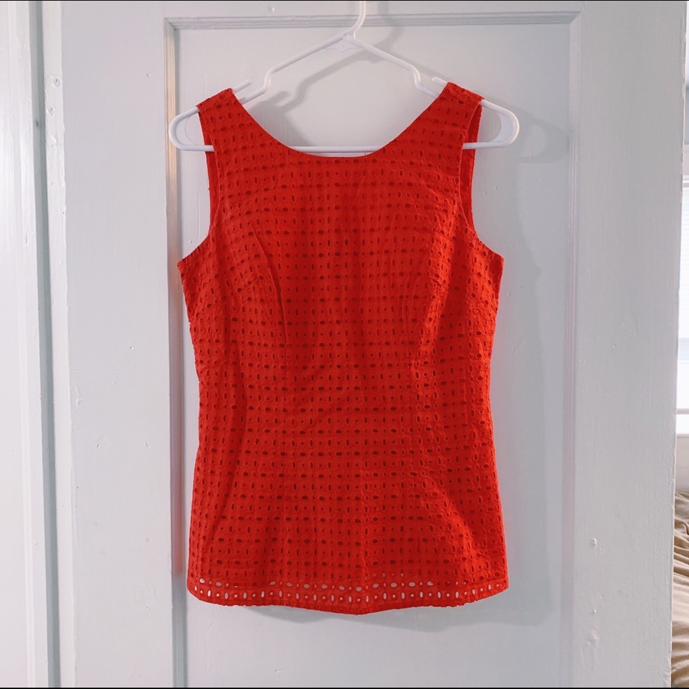Boden Orange/Red Sleeveless Top